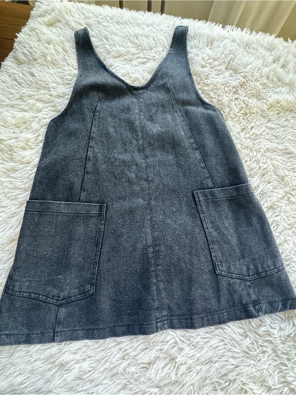 Hem & Thread Charcoal Gray Denim Skirt Jumper